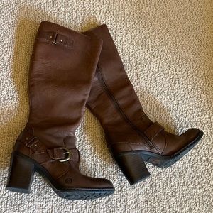 Born Crown Tall Heeled Leather Boots size 6